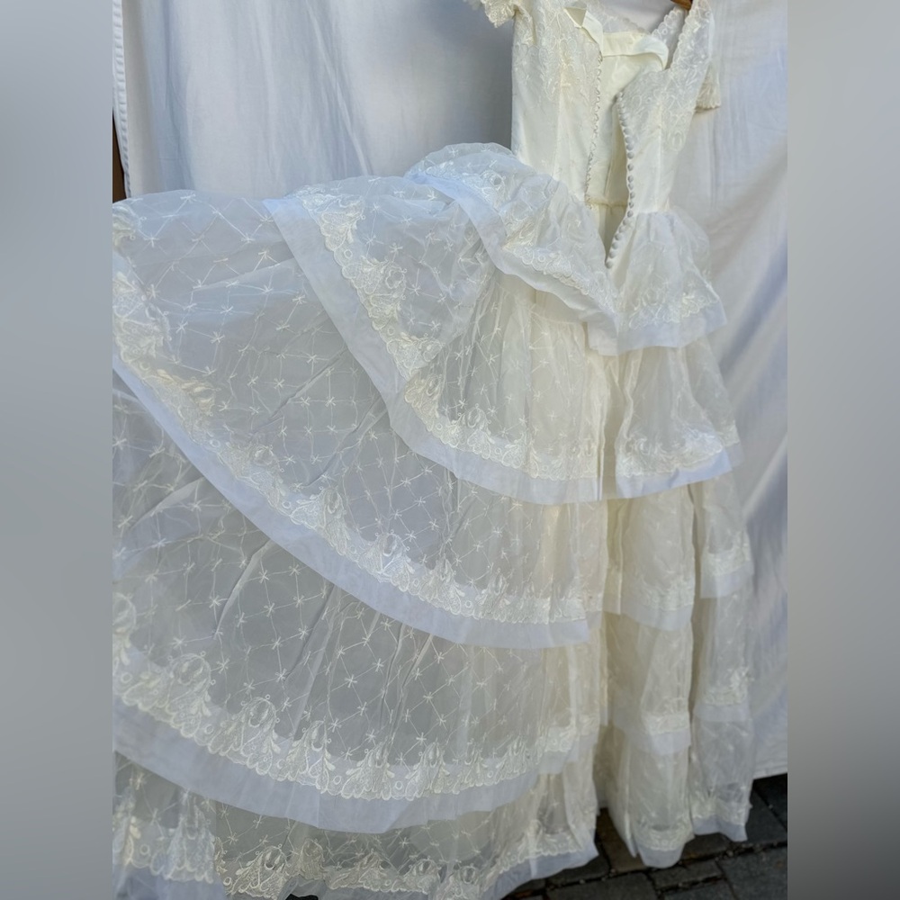 Vintage wedding gown.